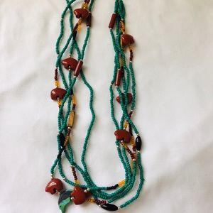 Turquoise Beaded Indian Necklace